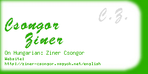 csongor ziner business card